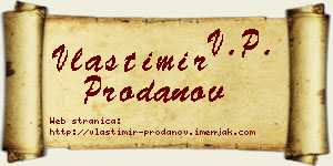 Vlastimir Prodanov vizit kartica